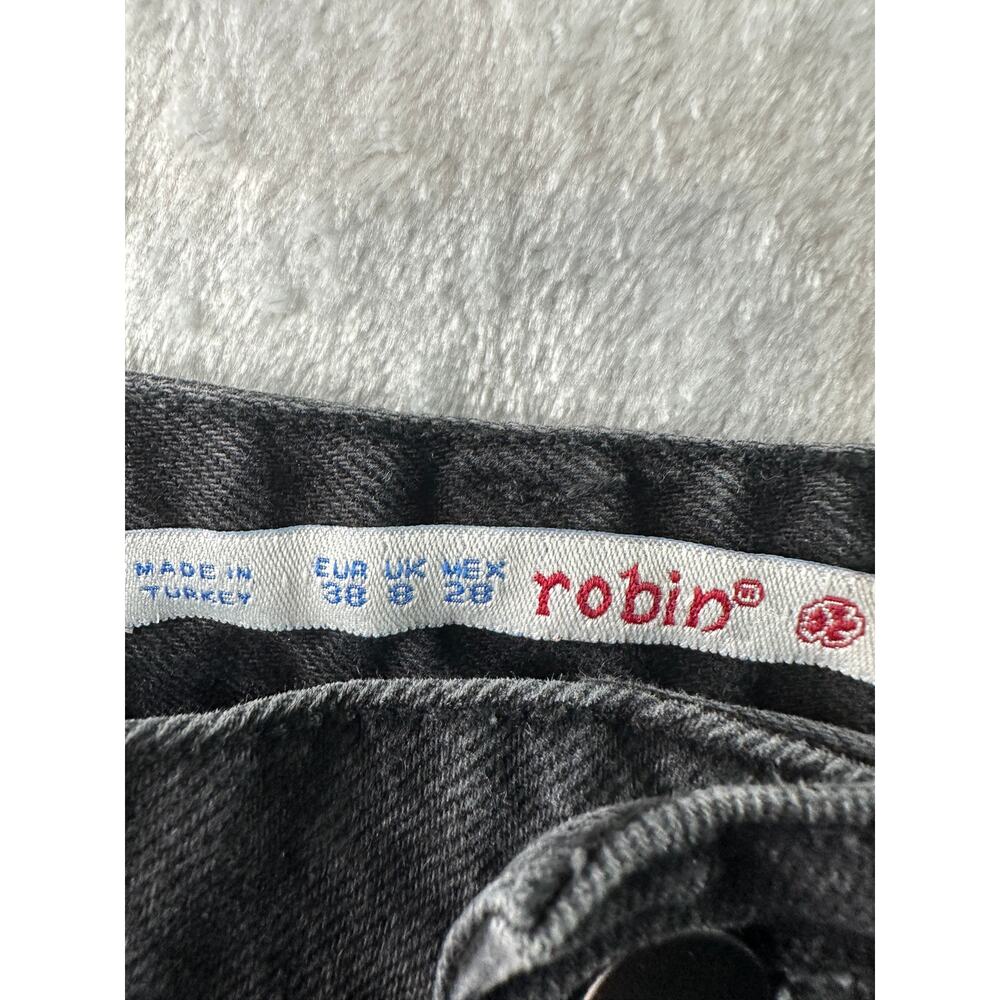 Robin’s Jean Black Denim Cargo Skirt – Frayed Hem - Size 38 - Picture 5 of 5